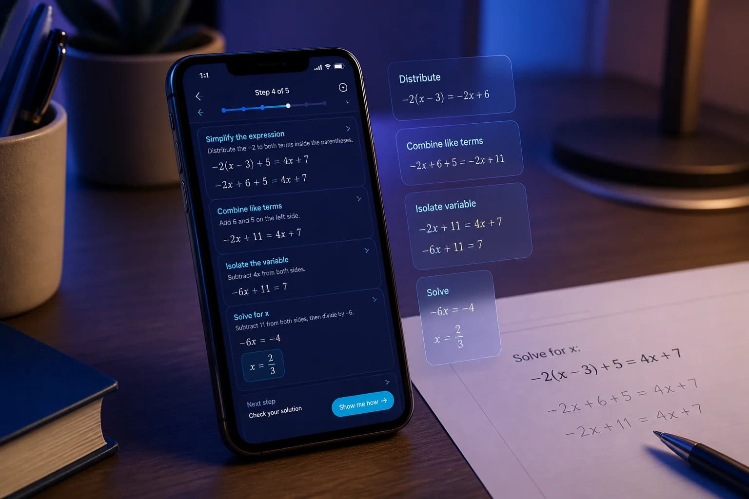 The same problem with a clear step-by-step AI explanation