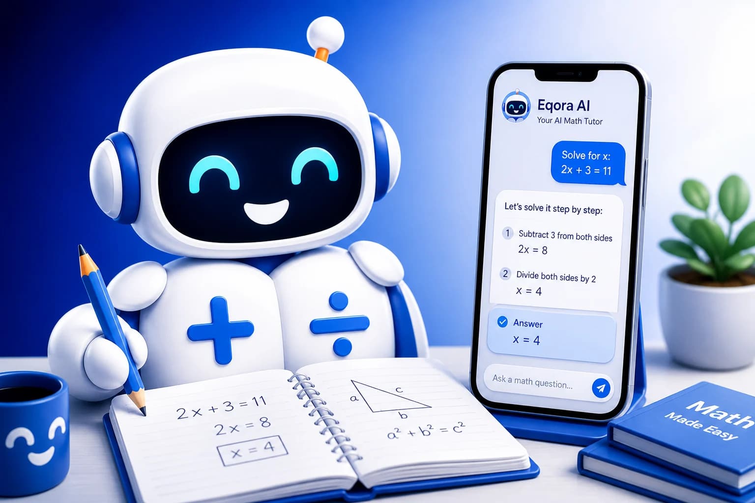 AI tutor chat explaining a calculus derivative step by step