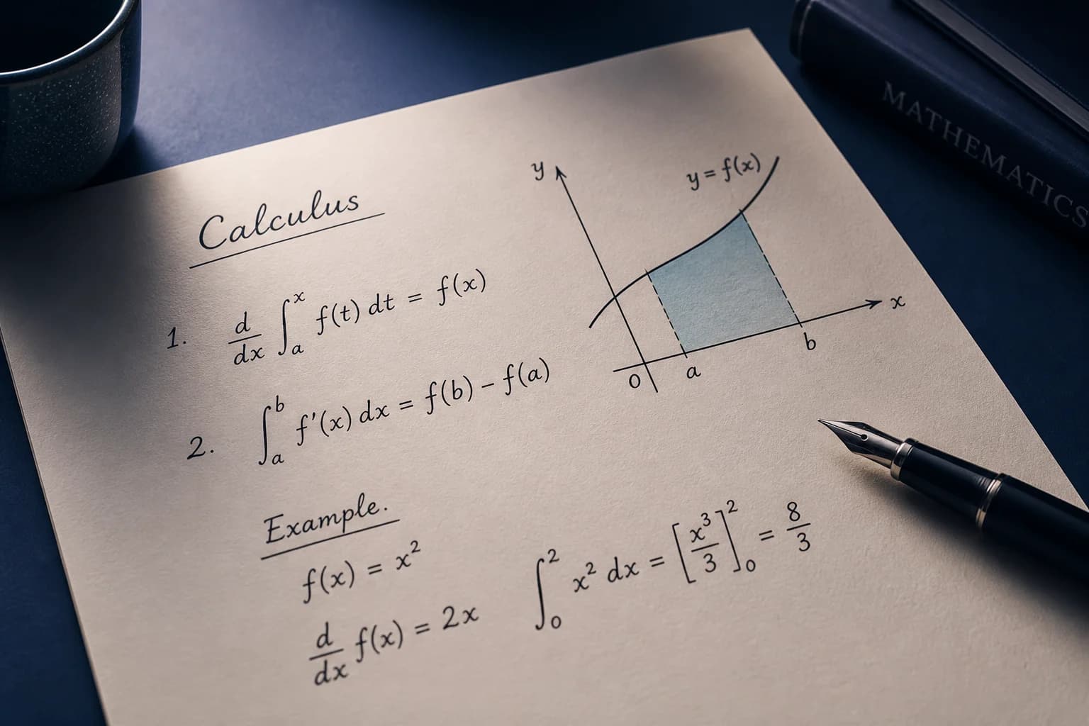 Calculus derivative practice set on a worksheet