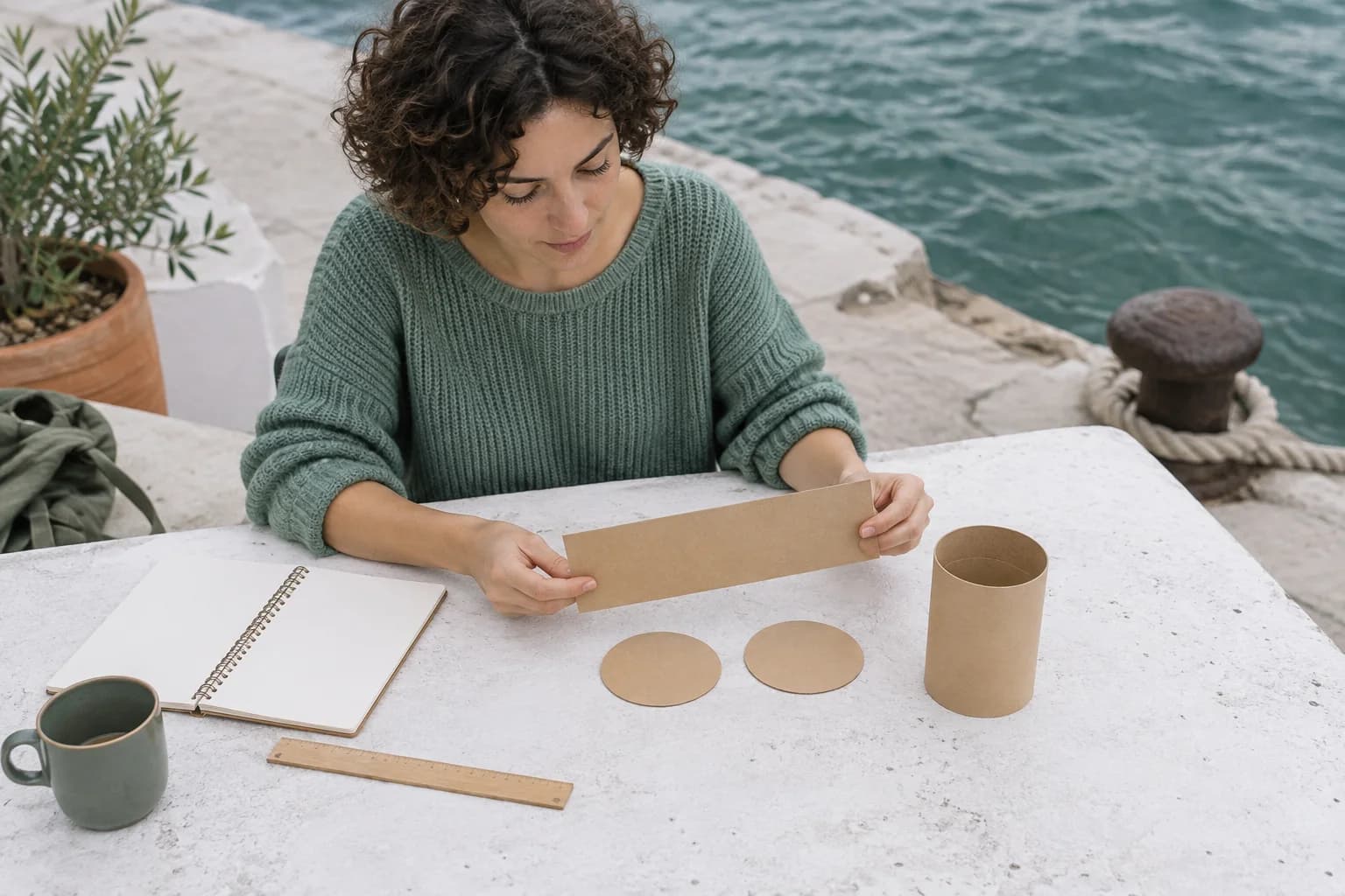 Independent math practice connected to Cylinder surface area: count the side, then the ends