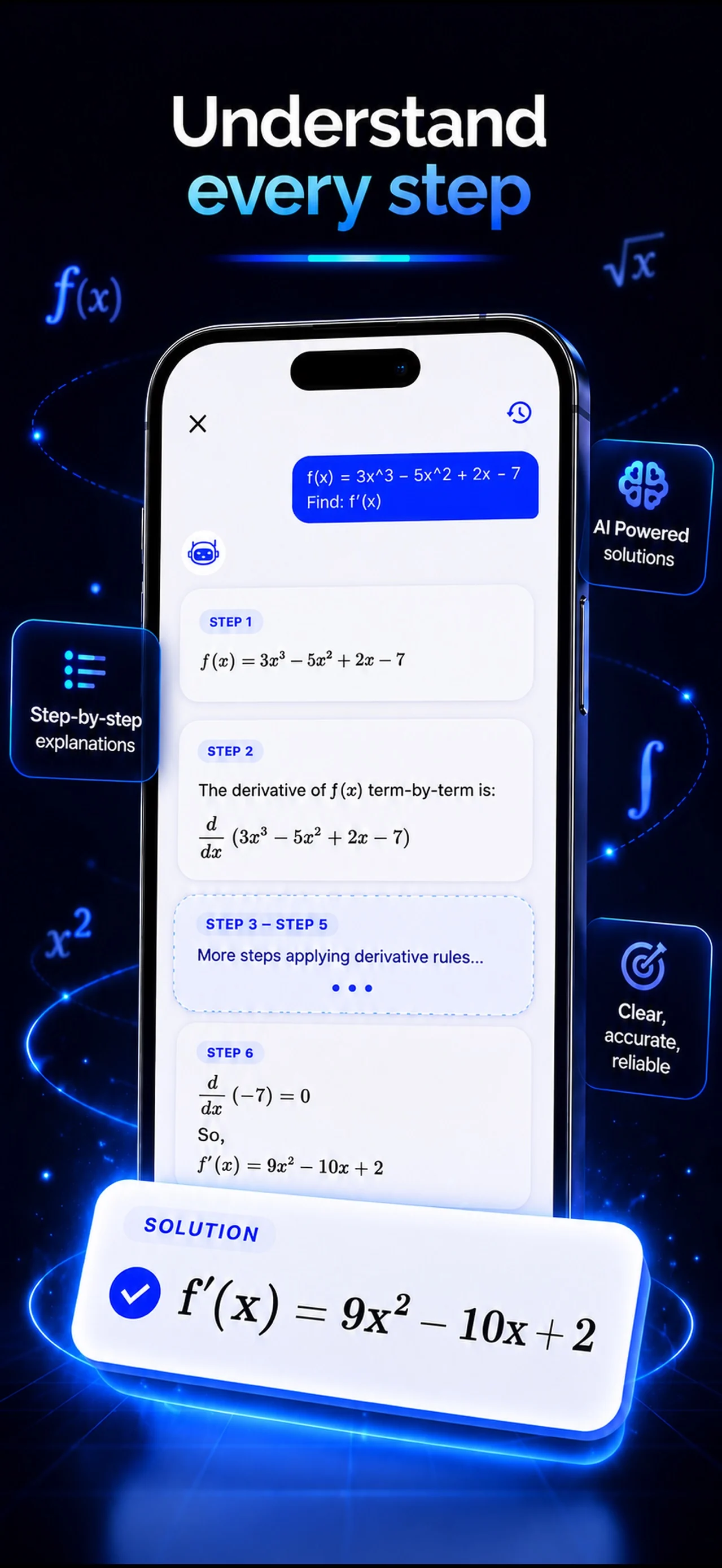 Phone camera framed over a math worksheet problem